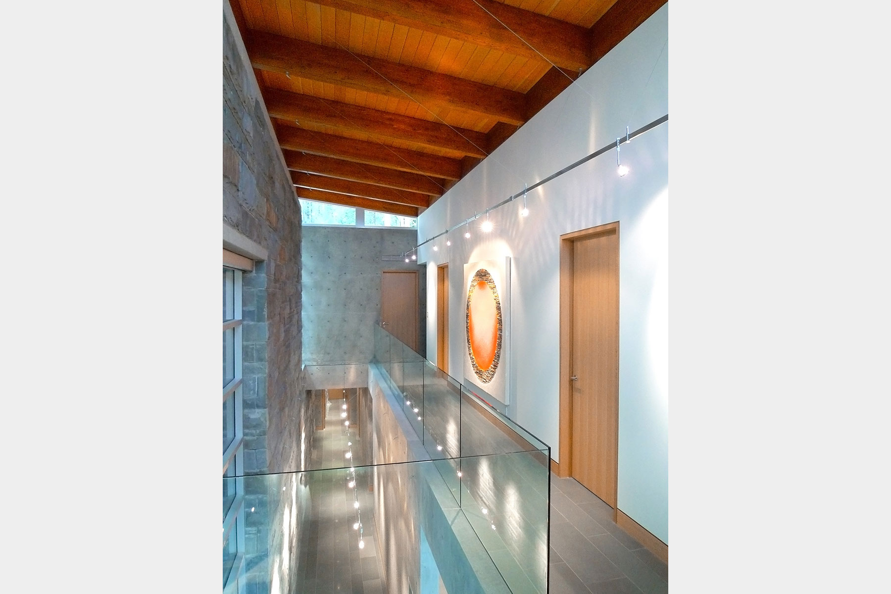 Gallery hall above the lap pool