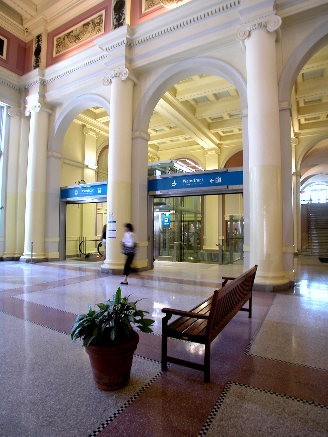 Concourse arches and terrazzo floor